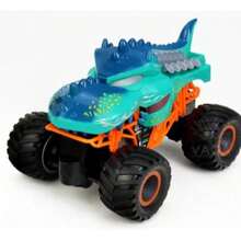 Carro Monster Truck a control remoto recargable USB vehículo apto para todo terreno juguete resistente velocidad para niños y adultos automóvil infantil ruedas grandes - Verde - Ver 3