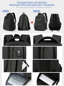 Mochila escolar mona para adolescentes, chicas de secundaria, estudiantes universitarios. Mochila casual clásica pequeña para exterior, viajes, uso diario, trabajo y portátil para mujeres y hombres. Se enviarán las versiones nuevas y antiguas al azar.