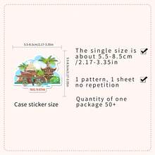 50pcs Vietnamese Cuisine Spring Roll Cartoon Creative DIY Luggage Notebook Decorative Stickers - Multicolor - View 3