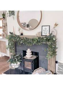 1/2/3/120pcs Artificial Eucalyptus Leaves Vines, Fake Plants, Home, Restaurant, Living Room, Outdoor Garden Decor, Floral Arrangement, Photography Props, Autumn, Spring, Vase, Flower Wall, Wreath, Bridal Bouquet, Wedding Decoration, DIY Wreath Materials, Birthday Party Decor, Home Decor Accessories, Valentine's Day, New Year Gift - Green - View 6