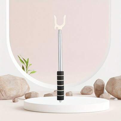 1pc Stainless Steel Retractable Clothes Hanger, Mini Collapsible Drying Rack With Expandable Design, Convenient For Hanging Clothes And Laundry Line