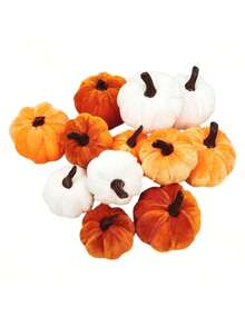 6 bucăți - Decorațiuni de dovleci din spumă de catifea artificială, Decorațiuni de dovleci de toamnă pentru casă, Dovleci falși asortați din catifea, Decor de masă artificial de toamnă, Ziua Recunoștinței reutilizabil, Centru de masă de toamnă, Dovleac artizanal din catifea pentru casă de toamnă, Recoltă de Ziua Recunoștinței decorativă, Centru de masă, Decorațiuni de Halloween