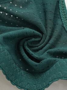 Seamless Wireless Comfortable Front Closure Bra, Women's Lingerie - Dark Green - View 6