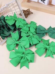 24PCS Kids Solid Color Hexagon Bow Hair Clips, Girls Hair Accessories Suitable For Daily And Holiday Use - Multicolor - View 6
