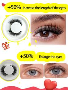2 paires de cils magnétiques doux améliorés, cils magnétiques réutilisables avec applicateur, set de cils magnétiques sans colle, faciles à appliquer et à retirer. 1 paire peut créer un effet d'agrandissement des yeux, et l'autre paire peut obtenir un effet d'allongement des yeux. Ces cils sont sans colle, pas besoin de démaquillant.