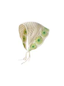 1 件韩国甜美辣椒钩针镂空三角围巾，可爱领带头带，适合旅行（手工编织草莓叶，数量随机）头巾头巾发巾，头巾秋冬发带发饰，适合女士度假装扮 - 彩色 - 查看 20