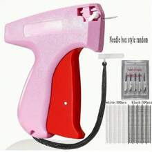 1pc Fine Stitch Gun Stitchy Quick Clothing Fixer For Clothes,Micro Tagging Gun For Clothing With 6 Fine Needles & 1000 Pcs Fasteners,Mini Speedy Sticky Sewing Hemming Tool