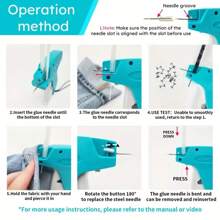 1pc Fine Stitch Gun Stitchy Quick Clothing Fixer For Clothes,Micro Tagging Gun For Clothing With 6 Fine Needles & 1000 Pcs Fasteners,Mini Speedy Sticky Sewing Hemming Tool