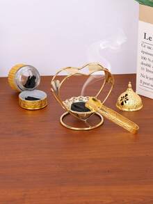 1 Piece/1 Set Of Nordic Metal Incense Burner And Aroma Diffuser. Rose Gold And Luxurious Incense Burner, Suitable For Weddings And Romantic Dinners, Home Decoration, Bedroom, Living Room (As A Centerpiece), Office, Yoga Place And Party To Create An Elegant Atmosphere. It Can Also Be Used For Tea Ceremony Decoration,