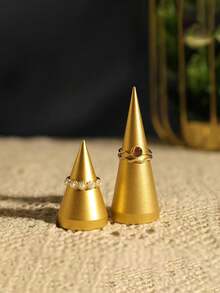 1PC/2PCS Jewelry Earrings Display Stand Holder T Bar Rack Tower Metal Earring Bracket Organizer Ear Studs Hanging Storage Shelf - Gold - View 18