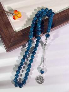 1pc Galaxy/Starry Sky Resin Rosary Beads, 10mm 45pcs Acrylic Imitation Amber Single Strand Bracelet - Multicolor - View 18
