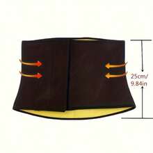 Unisex Sports Fitness Waist Belt, Sauna Sweat Belt Suitable For Workout, Body Shaping & Waist Slimming - Black - View 7