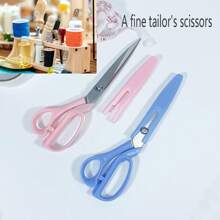 Heavy Duty Fabric Sewing Scissors, Multi-Purpose Tailor Shears, Stainless Steel Ultra Sharp Blades For Textile Crafts, Comfortable Grip With Protective Cover