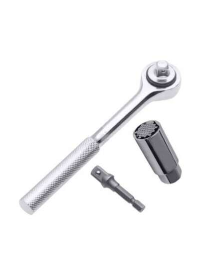 Kit Soquete Universal Chave de Boca Com Catraca 7 A 19mm