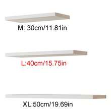 1pc Floating One-Shelf Wall Mounted Storage Rack (With Installation Screws), Creative Wall Decor Shelf For Living Room, Bedroom, Bookshelf, Wall Mounted Display Rack - White - View 12