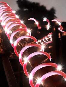 1pc Solar Powered LED String Lights, Tubular Rope Fairy Garden Lights, Outdoor Garden Decoration, 3 Sizes: 866.14in/472.44in/275.59in, Halloween Decorative Lights - Multicolor - View 3