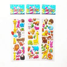 3 szt. "Kolorowy zestaw naklejek ze zwierzętami – świetna zabawa i styl – idealne do estetycznego scrapbookingu, ozdabiania doniczek, prowadzenia dziennika i wyrażania siebie, dekoracja organizera na biurko, kreatywny relaks"