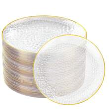 1 Stück/10 Stücke/25 Stücke 19 cm/26 cm Französisch geprägter Teller, eleganter Dessertteller für den Nachmittagstee, hochwertiges Tafelgeschirr für den Heimgebrauch, wiederverwendbar und waschbar