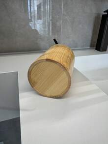 15盎司竹制皂液器和乳液分配瓶浴室配件套装，竹制皂液器瓶可再填充液体泵瓶非常适合厨房、浴室、浴室配件、台面 - 原木顏色 - 查看 8