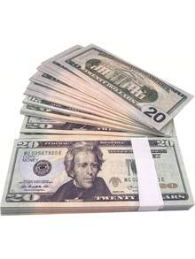 300pc Prop Coins, Realistic $20 Replicas, Suitable For Movie And Video Shooting, Board Games, Magic, Birthday And Wedding Party Decoration Atmosphere, Party Game Event Props, Halloween, Christmas, Thanksgiving Ideal Gifts