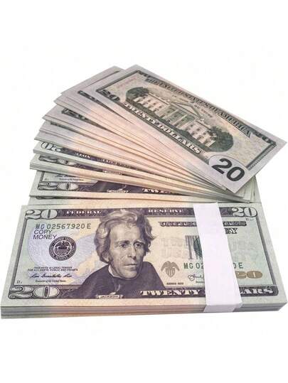 300pc Prop Coins, Realistic $20 Replicas, Suitable For Movie And Video Shooting, Board Games, Magic, Birthday And Wedding Party Decoration Atmosphere, Party Game Event Props, Halloween, Christmas, Thanksgiving Ideal Gifts