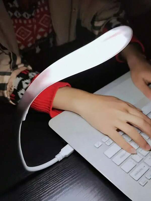 1 pezzo Luce da lettura a LED alimentata tramite USB per PC, computer portatile, lampada da scrivania indipendente con tocco, adatta per camera da letto, luce da lettura in plastica alimentata tramite USB, illuminazione per computer portatile, luce da lettura, adatta per dormitori universitari, ufficio computer, essenziale e regalo per l'inizio dell'università