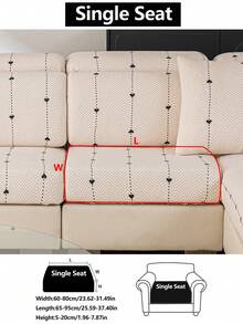 1 件弹力沙发套，防滑全覆盖沙发座套，四季通用沙发垫套，布艺加厚沙发毯，可机洗，防尘，宠物友好，家居装饰，可调节，适用于转角沙发、卧室、办公室、客厅 1/2/3/4 座 - 米色 - 查看 13