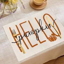 4 Stücke Thanksgiving Kürbis Hitze Isolierung Tischsets, beige Vase Untersetzer, Kaffeetassen Matten, waschbar, leicht zu reinigen, abwischbar, rutschfest, hitzebeständig, geeignet für Raumdekoration, Esszimmerdekoration, Heimdekoration, Partydekoration, geeignet für Feiertage, Partys, Zusammenkünfte, Geburtstage, Hochzeiten, Geschenke, Abendessen, Outdoor, Picknicks.