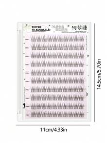 Ondine 100片无胶假睫毛自然懒人三部曲恶魔尾分段睫毛仿真C卷翘单簇大容量拉丝新手睫毛簇 - C - 查看 2