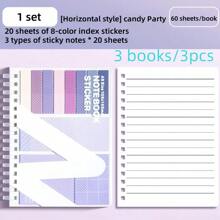 Imágenes de documentos Cuaderno con hojas, notas extendidas, múltiples combinaciones y funciones, adecuado para estudiantes, adhesivo resistente, muy conocido en Internet, hojas sueltas Cuaderno de expansión Notas adhesivas, para útiles escolares, de vuelta a la escuela