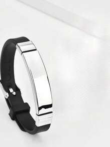 Customized Bracelet - Fashionable Stainless Steel Bracelet For Teens, Birthday/Graduation Gift, Personalized Engraved Name Cuff Bracelet, Adjustable, Unique Creative Gift For Boys And Girls, Graduation Gift, Everyday Wear,Back To School Fashion - Multicolor - View 8