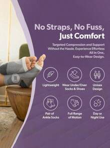 1PC Breathable Ankle Support Belt, Adjustable Compression Ankle Guard, Sports Heel Support, Used For Sports Joint Protection To Prevent Injury And Foot Recovery - Multicolor - View 7