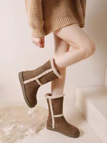 1 Peça Botas de Neve para Uso Externo para Mulheres, Forradas Termicamente, Antiderrapantes, Impermeáveis, Cano Médio, Botas de Inverno Quentes, Botas Curtas Conversíveis