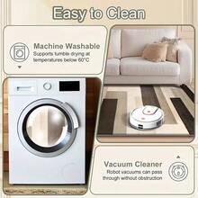 天鹅绒 850g/M² 美式乡村风格深色游戏室书房简约最佳伴侣，浅色抽象地垫让家更有味道大号可机洗防滑薄垫，柔软室内奢华复古做旧垫适用于农舍卧室家庭办公室区域垫 - 多种尺寸可选入口装饰浴室厨房装饰 - 彩色 - 查看 7