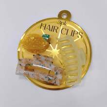 3 Stücke modische Zitronen Haarclips, lässige tägliche Haarzubehör