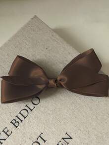6个/3个/2个/1个装 女士 4.72英寸/12厘米 黑色/米色/棕色 双层蝴蝶结发夹，优雅简约复古街头风，适合日常佩戴、通勤、旅行、上学、派对、送礼，爪夹、发夹、发卡、鳄鱼夹，秋季时尚，秋冬女装，蝴蝶结，可爱，发饰，头饰，发夹 - 彩色 - 查看 15