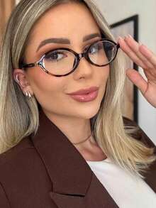 Armação Doce de Biblioteca Oculos Virgínia Feminino Oval Premium Doce de Biblioteca proteçãocontra luz azul - tartaruga - Visão 1