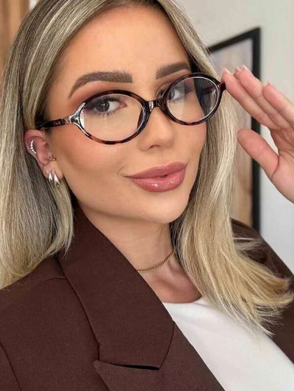 Armação Doce de Biblioteca Oculos Virgínia Feminino Oval Premium Doce de Biblioteca proteçãocontra luz azul