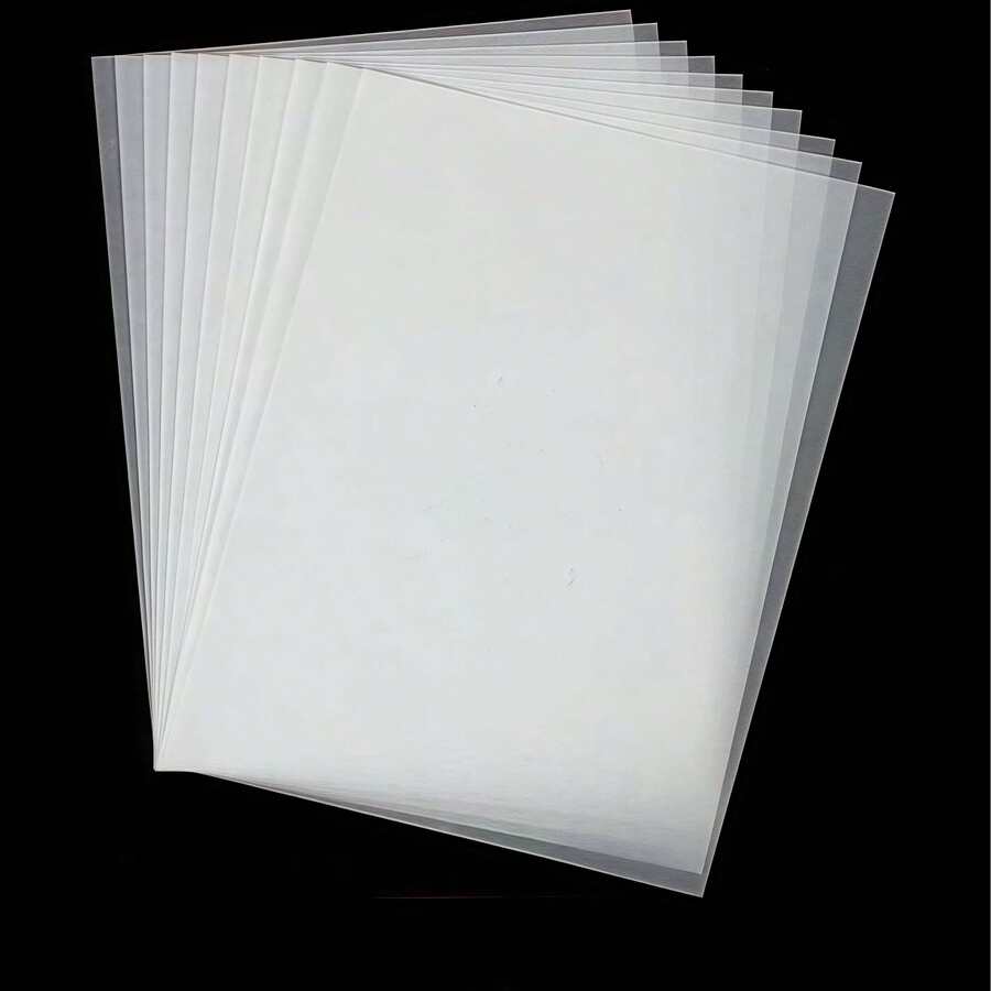 10/20/50/100pcs Tracing Paper, Blank Material Paper For Calligraphy, Sketching, Drawing, Matte Paper - Clear - View 1