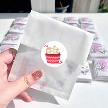 500pcs/Roll Cartoon Dessert Stickers For Kids Reward, INS Style Sticker Sheets For Decorating Glass, Cups, Notebooks, Phone Cases, Luggage, Fridge, Computers, Scrapbooking, DIY, Waterproof, Non-Adhesive - Multicolor - View 3