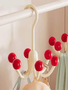 6-Claw Rotating Wardrobe Hanger Rack, Multi-Function Bra Holder, Bag & Clothes Organizer Hook - Multicolor - View 10