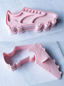 4 件塑料足球系列饼干模具 - 足球、鞋子、球衣、世界杯饼干模具、饼干模具、翻糖压制工具、家庭 DIY 糖霜饼干烘焙工具 - 淺粉色 - 查看 6