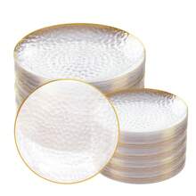 1 Stück/10 Stücke/25 Stücke 19 cm/26 cm Französisch geprägter Teller, eleganter Dessertteller für den Nachmittagstee, hochwertiges Tafelgeschirr für den Heimgebrauch, wiederverwendbar und waschbar