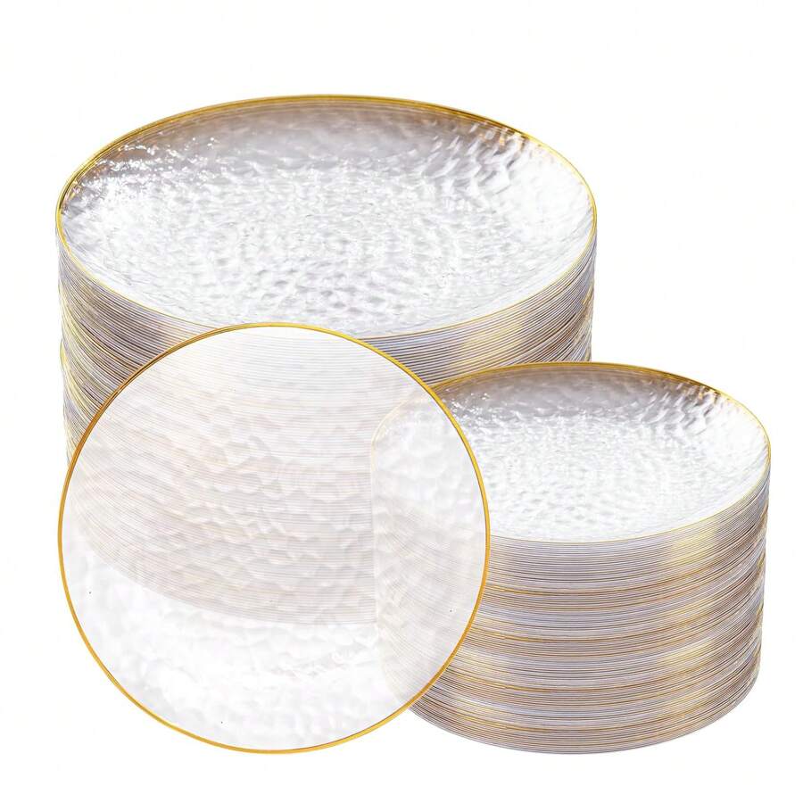 1 Stück/10 Stücke/25 Stücke 19 cm/26 cm Französisch geprägter Teller, eleganter Dessertteller für den Nachmittagstee, hochwertiges Tafelgeschirr für den Heimgebrauch, wiederverwendbar und waschbar