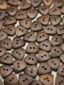 10/20/30 piezas Botones de madera triangulares, color café - Doble agujero (17mm) Decorativos, Usados para suéteres, chaquetas, cárdigans, bufandas, sombreros, ropa infantil, manualidades DIY, decoración, costura y productos de punto - Multicolor - Ver 4