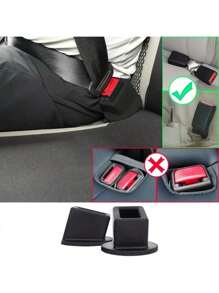 1 个红色/黑色硅胶汽车插槽固定夹，帮助您轻松找到插槽、固定推杆，方便使用带扣的后座汽车配件 - 汽车保护，由硅胶锁套制成