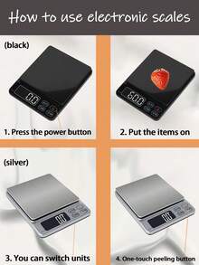 Digital Kitchen Scale, Multi-Unit Electronic Scale, High-Precision Sensor Electronic Scale, 3.0Kg Range/0.1g Accuracy, Compact Measuring Scale, Automatic Shut-Off Function, Multi-Purpose, With One-Touch Tare, One-Touch Unit Conversion, No Manual Calculation Required, Battery-Powered (Batteries Not Included)