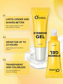 3D Sculpting Eyebrow Gel, Long-Lasting Waterproof & Smudge-Proof, Built-In Spiral Brush, Creates Bold Brow Makeup, European & American Style - Trong suốt - Xem 3