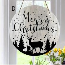 1 Piece Festive Wooden Christmas Sign Decoration - Country Merry Christmas Wall Art With Seasonal Decoration, Holiday Rope Hanging Merry Christmas Sign, Suitable For Home, Outdoor, All Holiday Seasonal Decorations