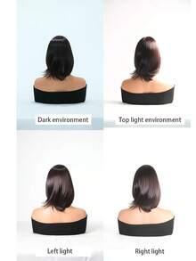 Heat Resistant Chemical Fiber Wigs Daily Wear Women Wigs Sweet Cute Wigs Prom Party Wigs Natural Hair - 黑色 - 查看 6